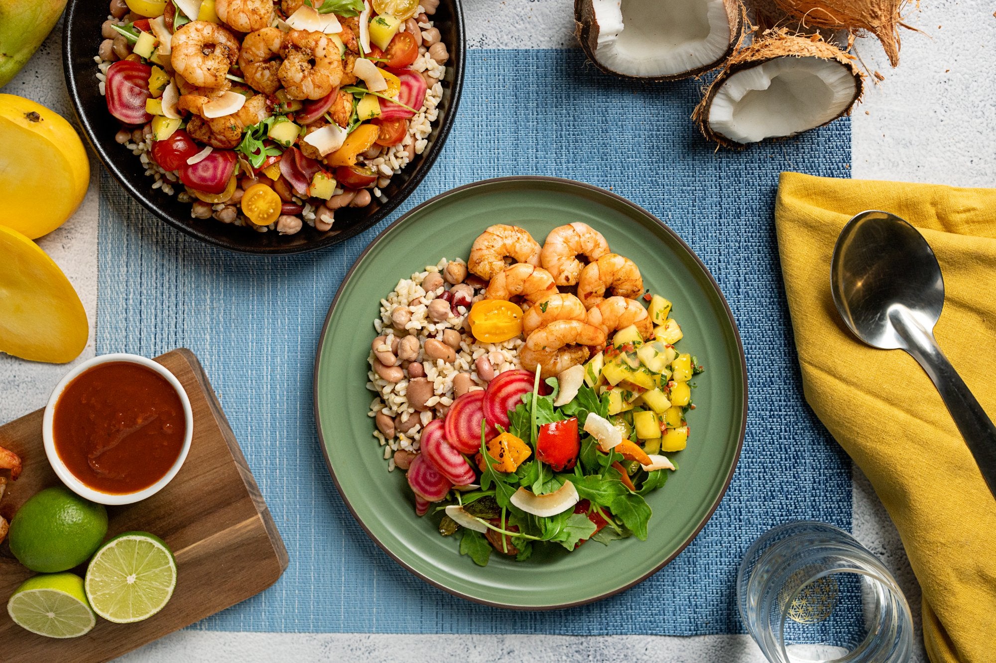 Prawn, Bean & Grain Bowl